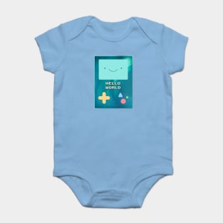 Bmo Hello World Adventure Time Space Galaxy Stars Aurora Baby Bodysuit